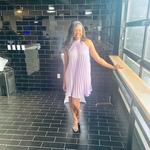 SHEIN Lavender pleated dress